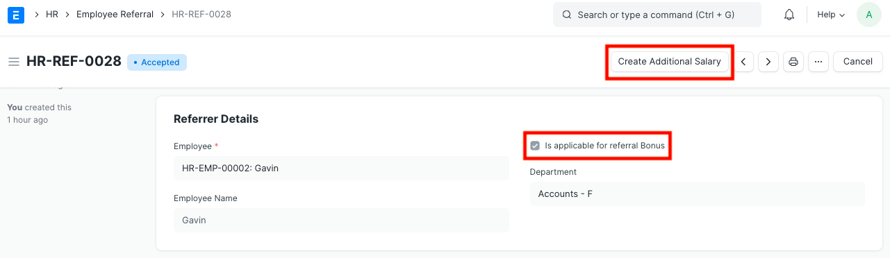 Referral Bonus